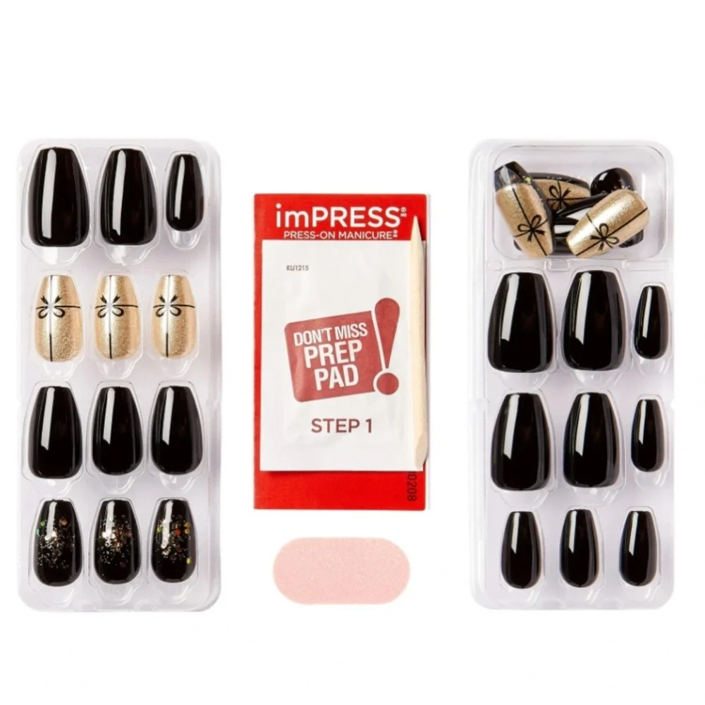 KISS imPRESS PRESS-ON COFFIN STYLE NAILS MANICURE- BUNDLE OF TWO - Picture 9 of 9